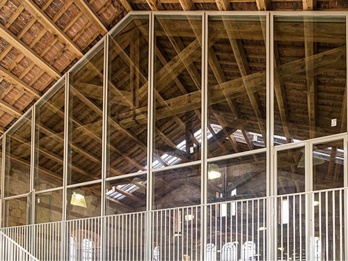 Fireproof glass partition